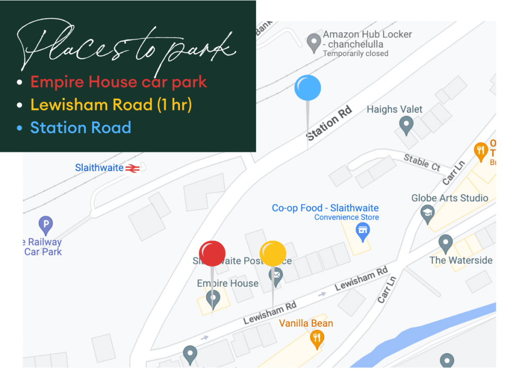 Places to park when visiting SB Homes at Empire House in Slaithwaite